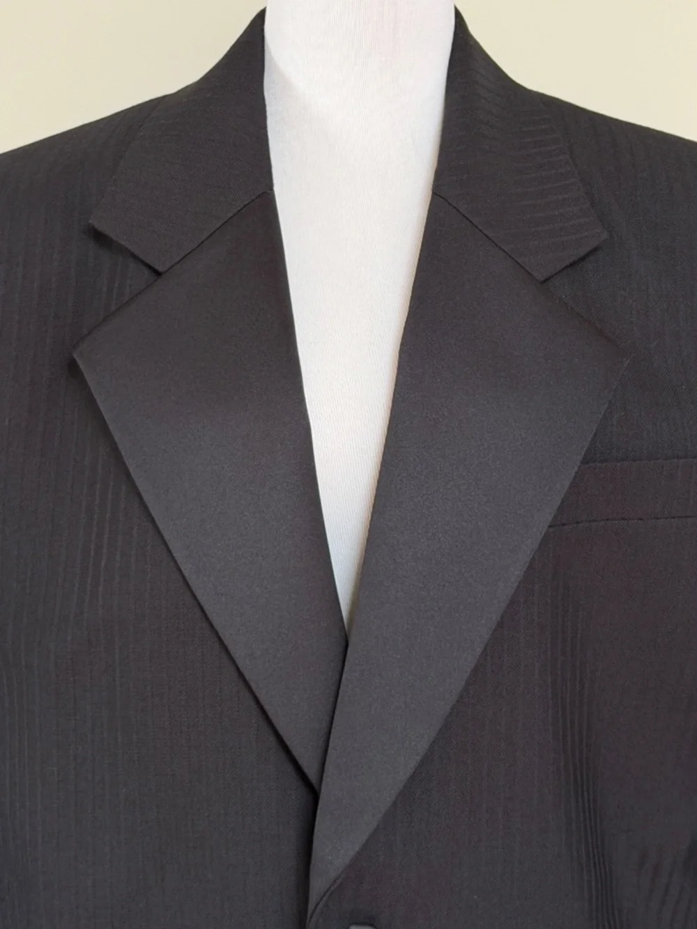 Saint Laurent YSL Runway Oversized Stripe Wool Tuxedo Blazer Jacket